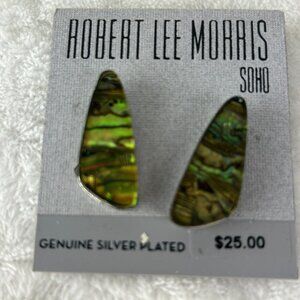ROBERT LEE MORRIS SOHO clip on earrings GENUINE SILVER PLATED
